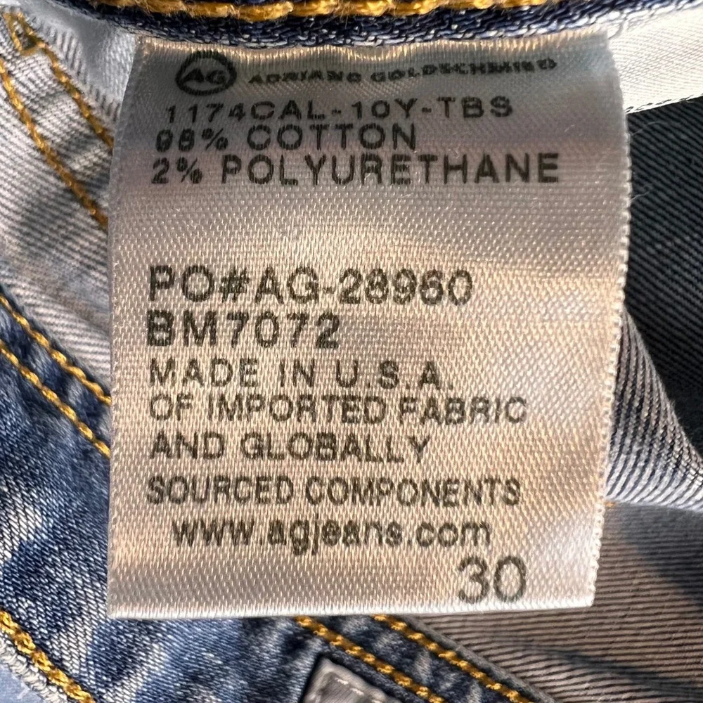 AG Adriano Goldschmied AG-ed Denim Straight Jeans Blue 1174CAL-10Y-TBS 31x28